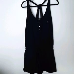 NWT Echoed black button up romper